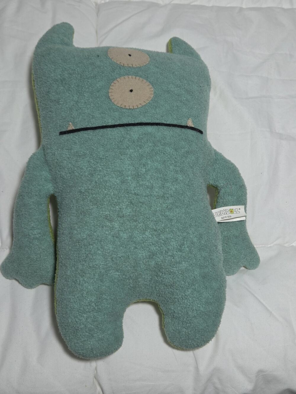 Original Gund Uglydoll Bop N’ Beep 11" Plush 2005 Retired Discontinued Green Vtg